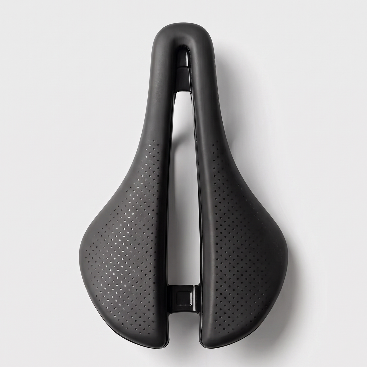 Ventilated Hollow-Core Bicycle Saddle with Cushioned Support