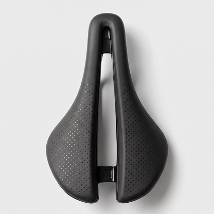 Ventilated Hollow-Core Bicycle Saddle with Cushioned Support