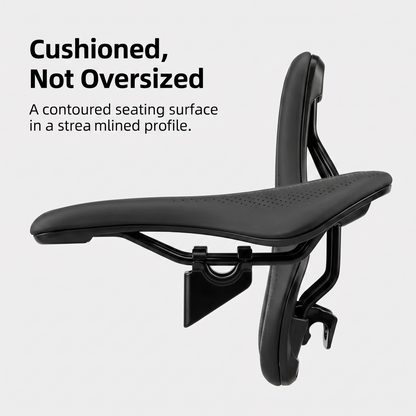 Ventilated Hollow-Core Bicycle Saddle with Cushioned Support