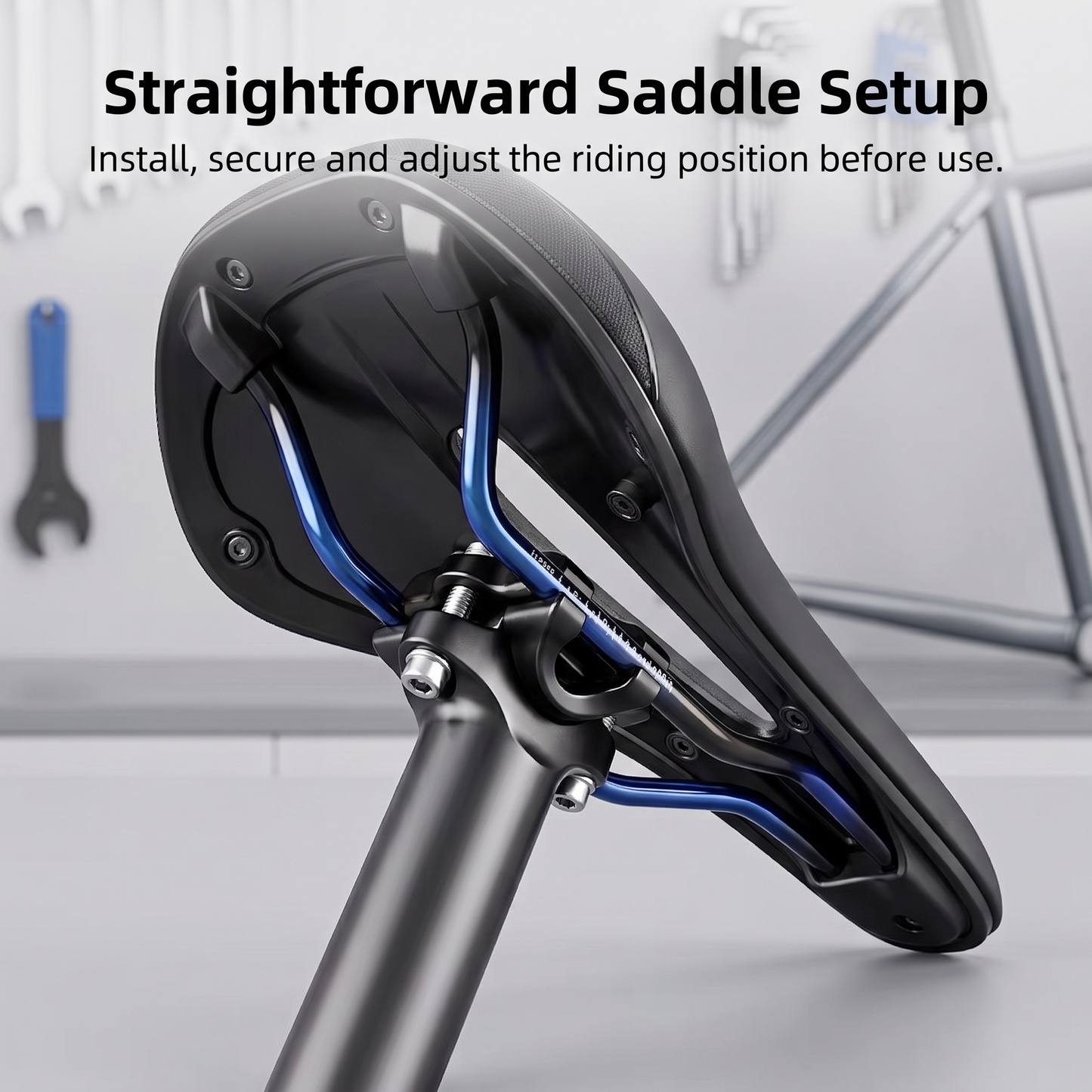 Ventilated Hollow-Core Bicycle Saddle with Cushioned Support