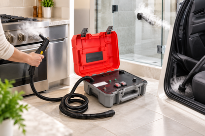 High-Pressure Handheld Steam Cleaner with Multi-Surface Brush Kit (50 PSI)