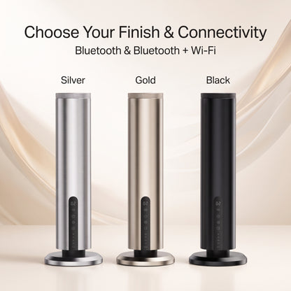 Waterless Essential Oil Diffuser Tower with App Control & Ambient Light