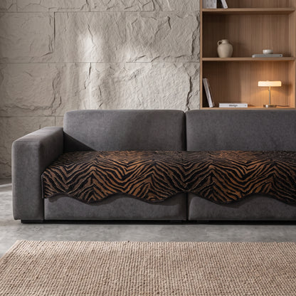 Wavy Plush Non-Slip Sofa Cushion Cover & Furniture Protector
