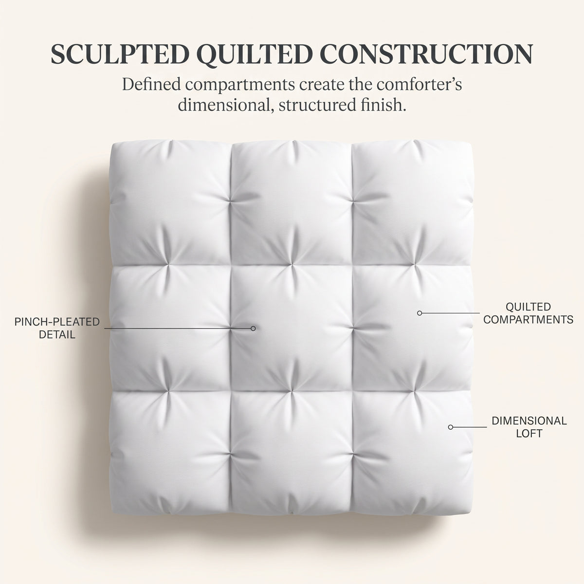 White Goose Down Pinch-Pleated Winter Comforter