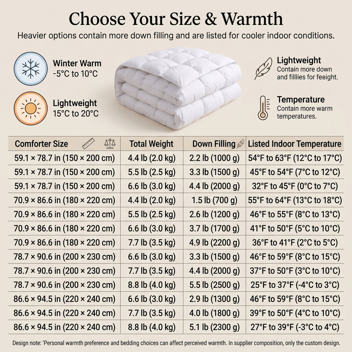 White Goose Down Pinch-Pleated Winter Comforter