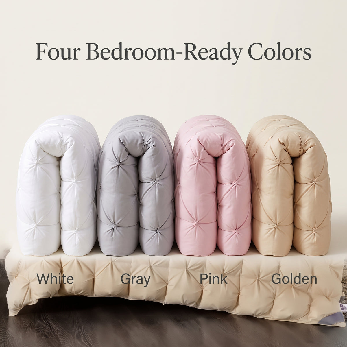 White Goose Down Pinch-Pleated Winter Comforter