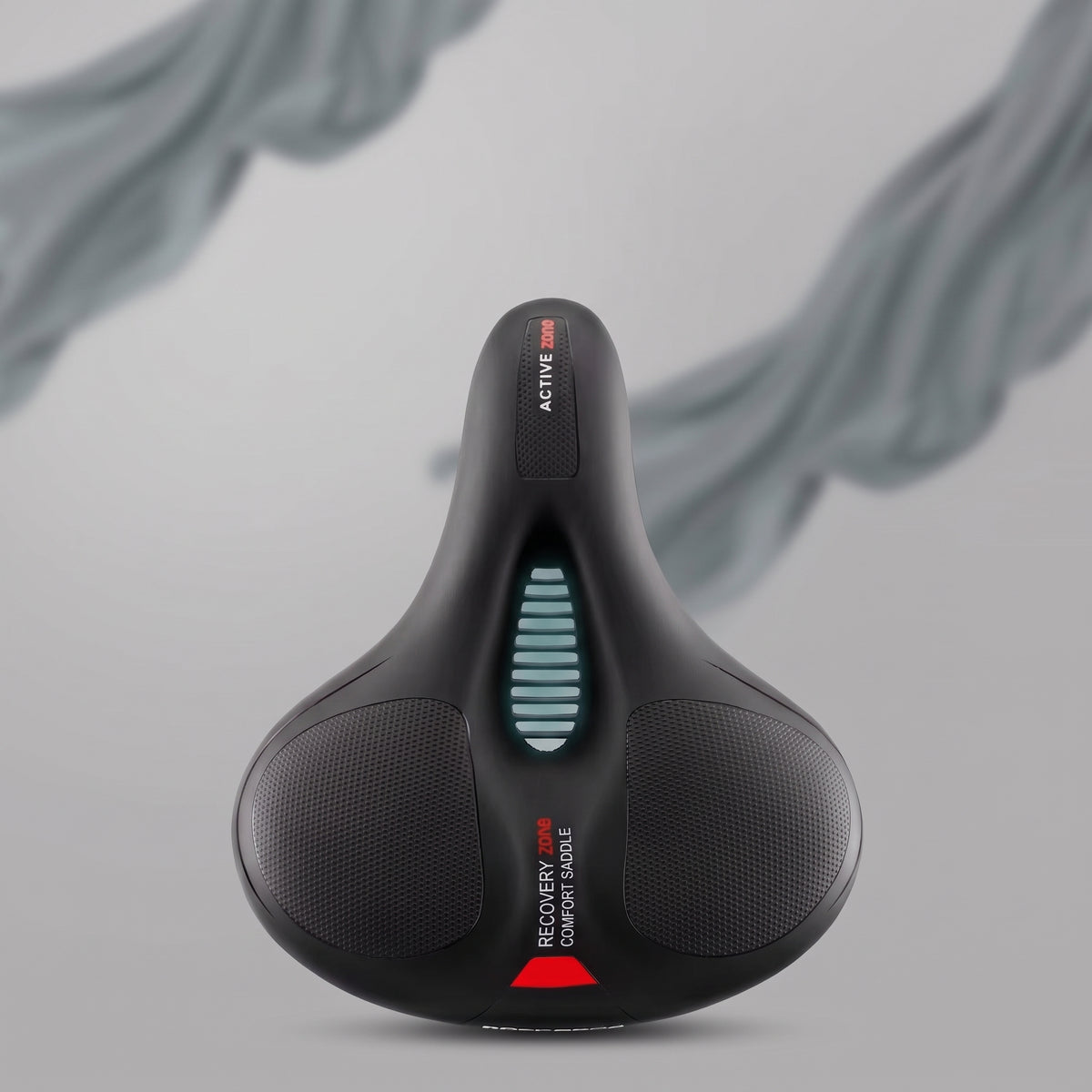 Wide Memory Foam Bike Saddle with Ventilated Comfort Design