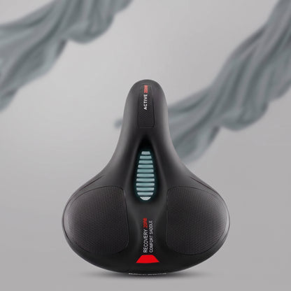 Wide Memory Foam Bike Saddle with Ventilated Comfort Design