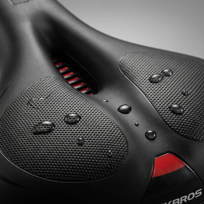 Wide Memory Foam Bike Saddle with Ventilated Comfort Design
