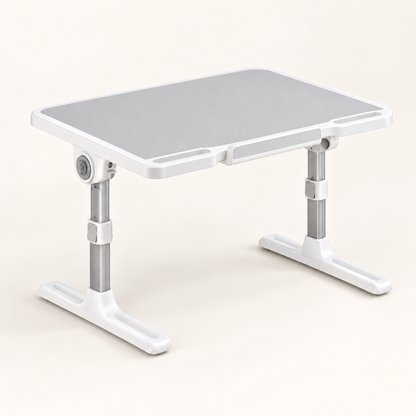 Height-Adjustable Folding Car Seat Tray Desk with Tilt Surface