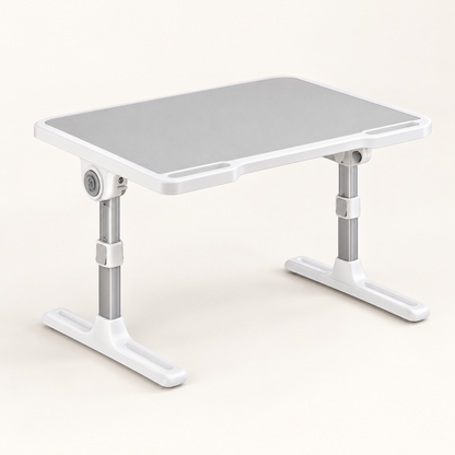 Height-Adjustable Folding Car Seat Tray Desk with Tilt Surface