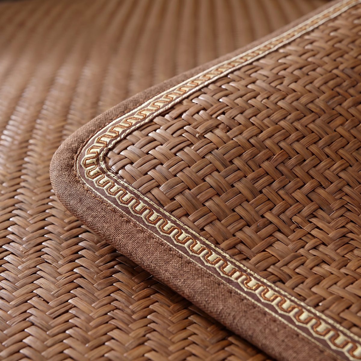 Woven Bamboo Fiber Non-Slip Sofa Cushion Cover Mat