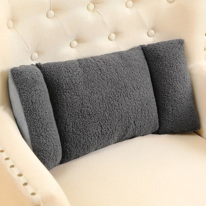 Sherpa Lumbar Support Pillow For Couch, Bed & Office Chair
