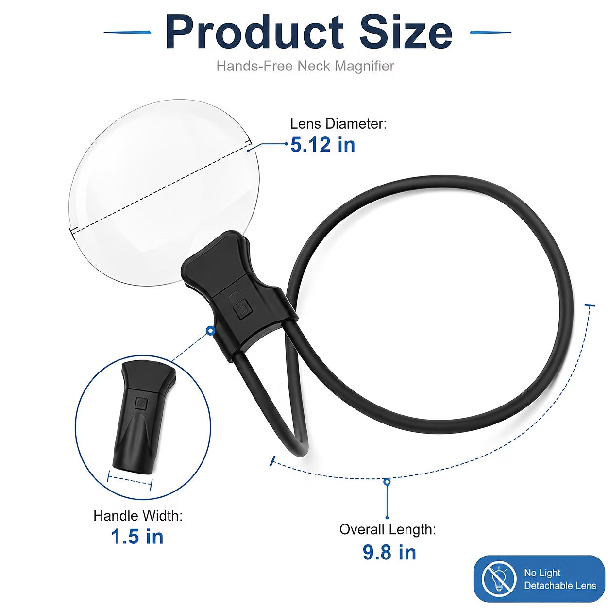 Hands-Free Neck 3X Magnifier for Reading, Sewing & Detailed Work