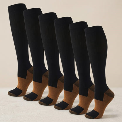 Compression Socks for Travel & Daily Comfort (6-Pack)