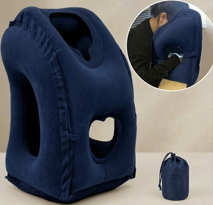 Inflatable Travel Neck Pillow for Airplane Sleep