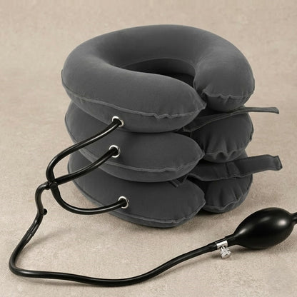 Inflatable Neck Traction Pillow with Adjustable Air Pump