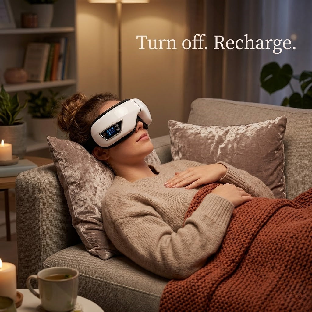 Portable Vibration Eye Massager with Heat