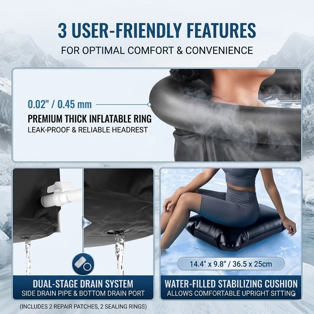 Portable Ice Bath Tub for Cold Water Routine & Home Recovery