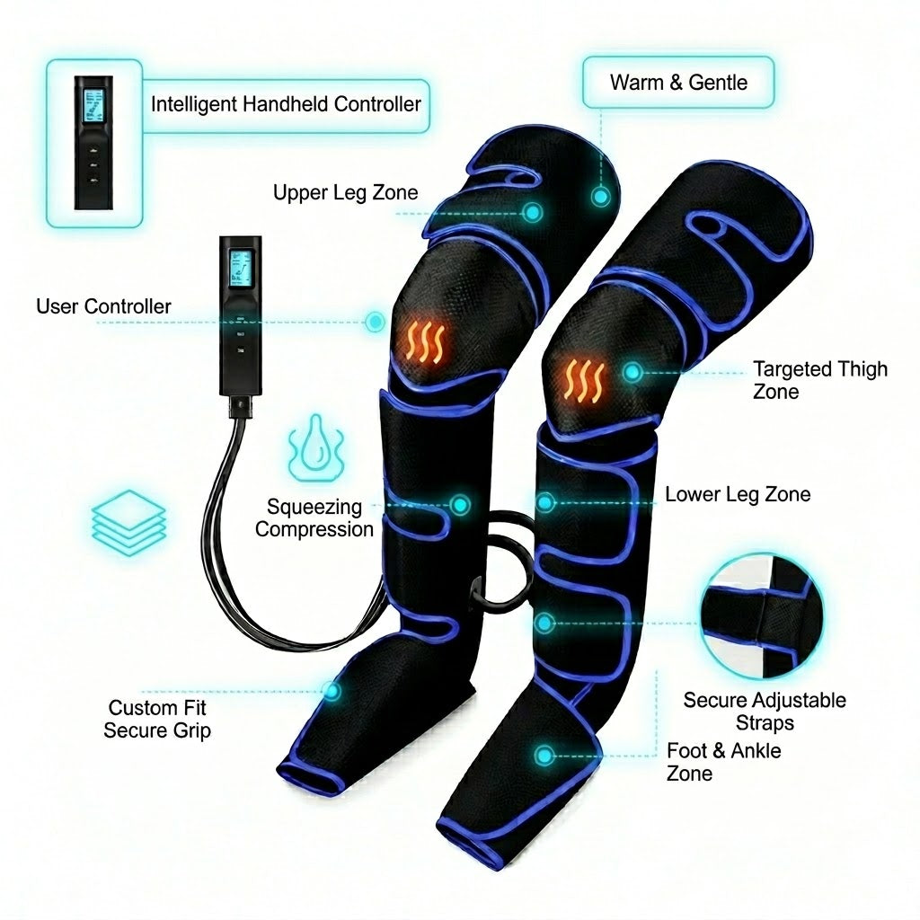 Air Compression Leg Massager for Relaxation & Recovery