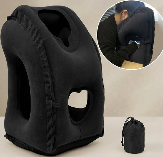 Inflatable Travel Neck Pillow for Airplane Sleep