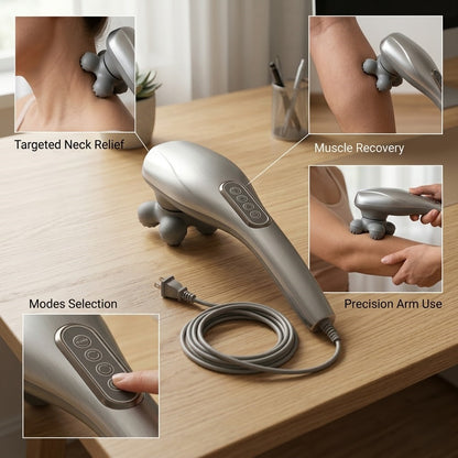 Handheld Electric Muscle Massager with Attachments
