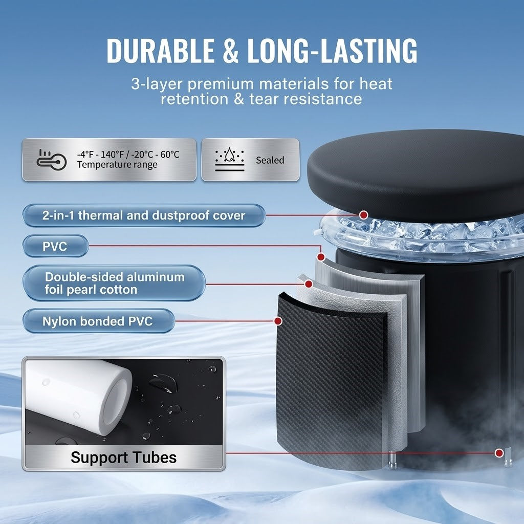 Portable Ice Bath Tub for Cold Water Routine & Home Recovery