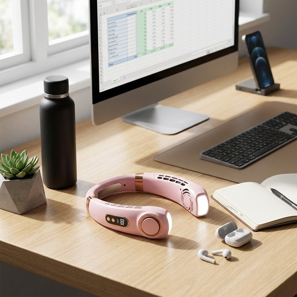 Portable Neck Fan with Hands Free Cooling