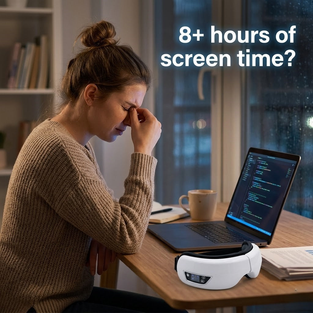 Portable Vibration Eye Massager with Heat