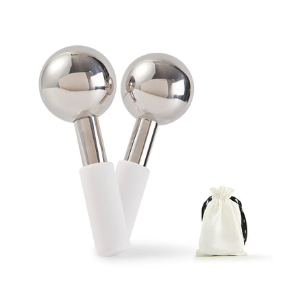 Stainless Steel Facial Ice Globes for Skin Massage
