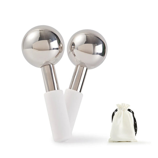 Stainless Steel Facial Ice Globes for Skin Massage
